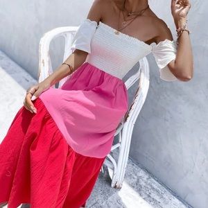 Shein off the shoulder dress.